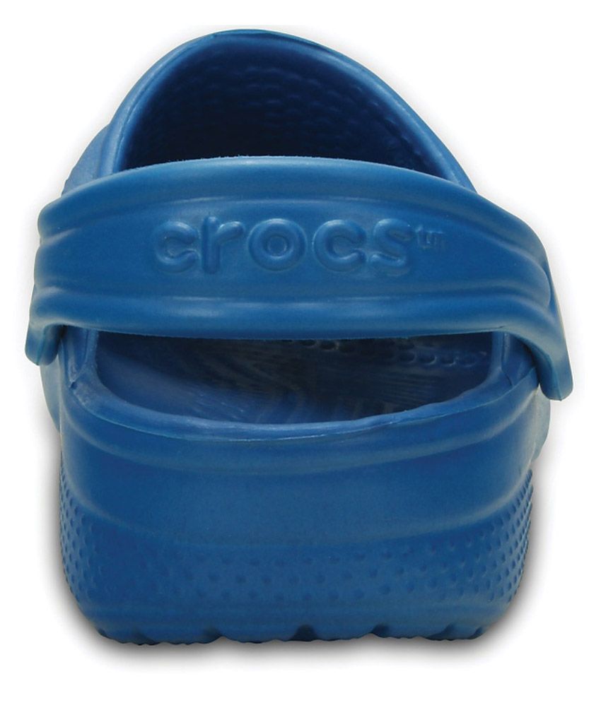 blue clear crocs