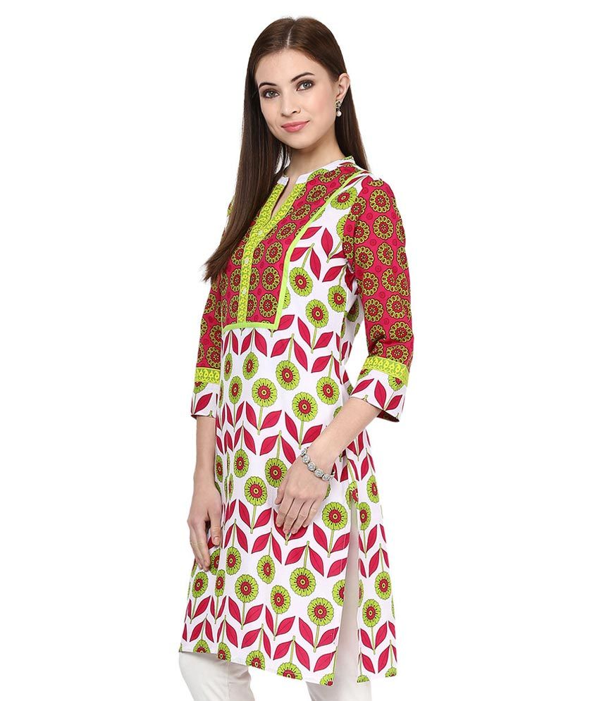 RANGMANCH by Pantaloons Multicoloured Cotton Kurti Buy RANGMANCH by