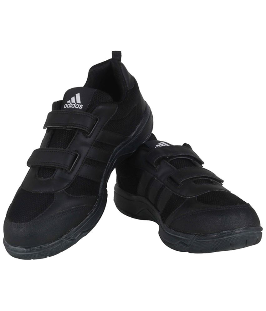 adidas school shoes black velcro