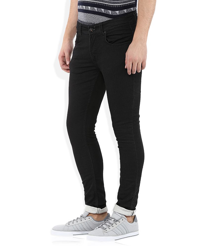 Spykar Black Skinny Fit Jeans - Buy Spykar Black Skinny Fit Jeans ...