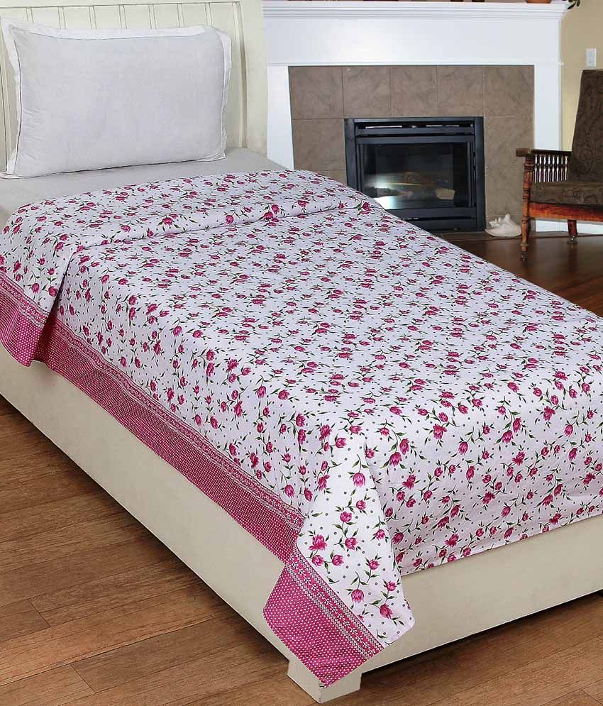 Homezaara Multicolour Floral Cotton Single Bed Sheet Buy Homezaara Multicolour Floral Cotton