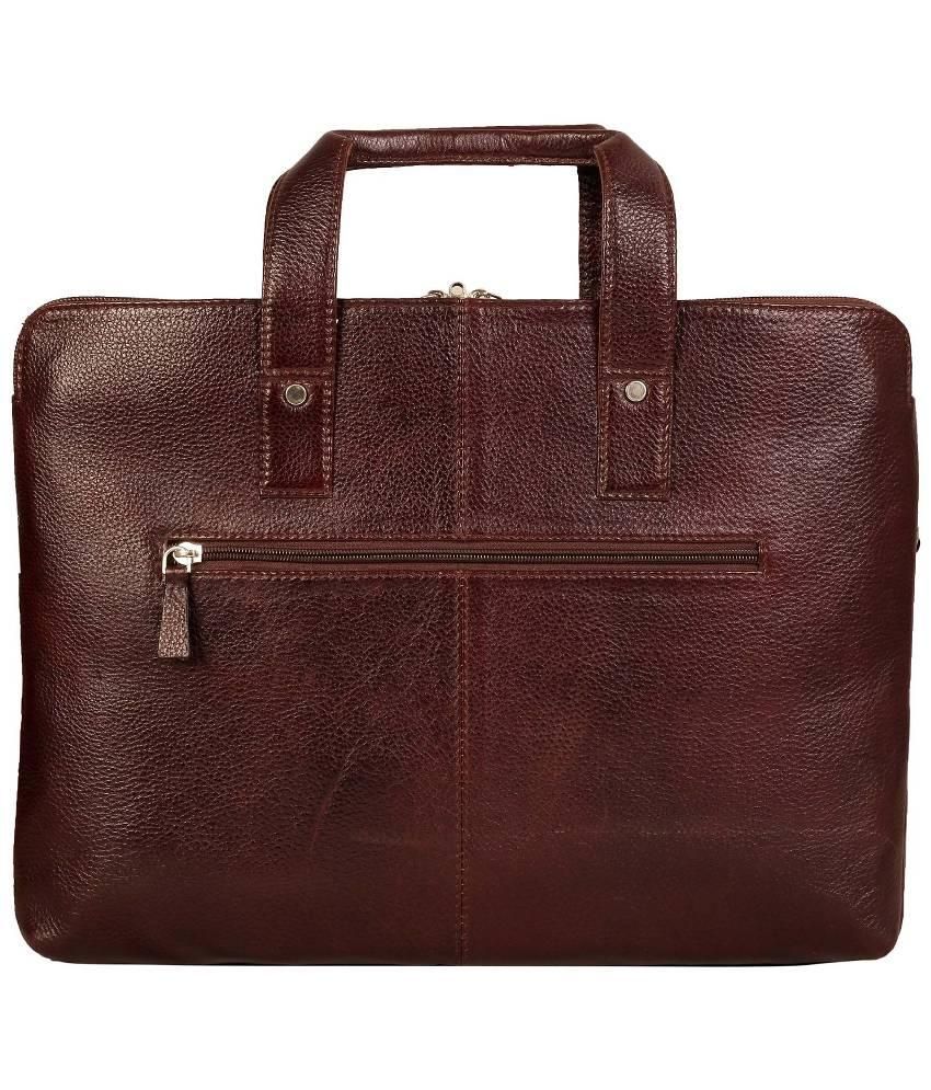 Scharf Brown Leather Office Bag - Buy Scharf Brown Leather Office Bag ...