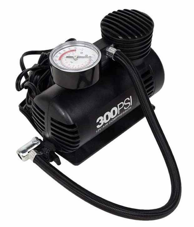 Black Cat  Mini Air  Pump with Car Vacuum  Cleaner Black 