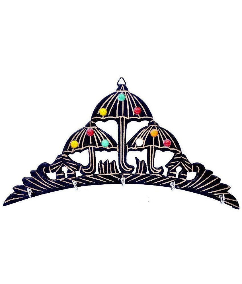 Ambience Blue Wooden Umbrella Shaped Key Chain Holder Buy Ambience