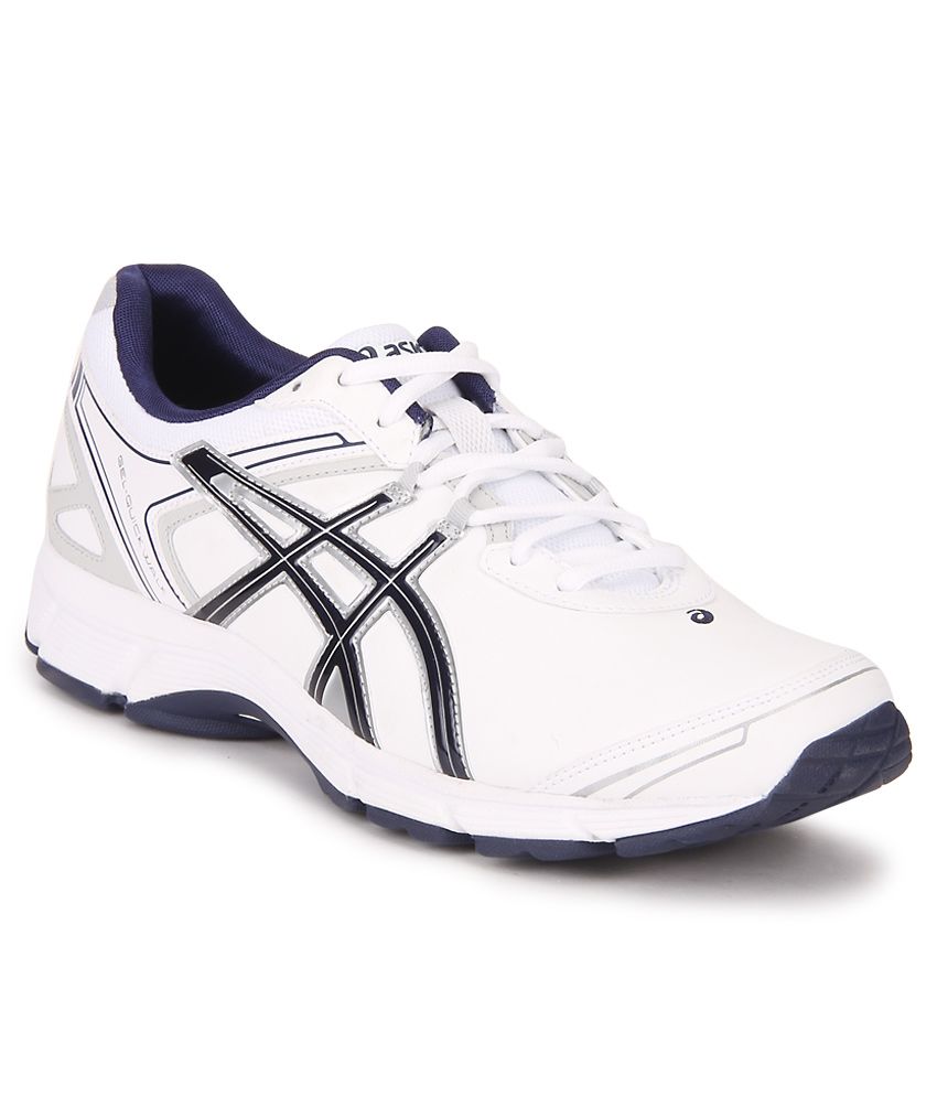 asics sports shoes white