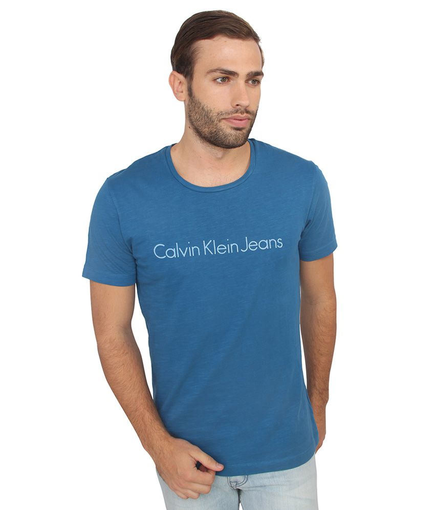 calvin klein jeans blue shirt