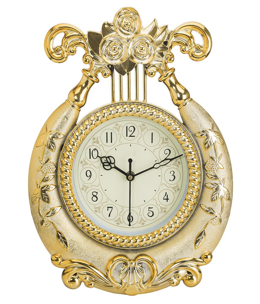 Wallace Circular Analog Wall Clock Yash1551Golden 14 Buy Wallace