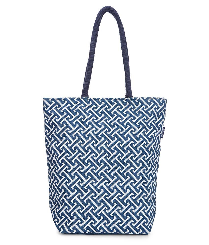Honey By Pantaloons Navy Jute Tote Bag Honey By Pantaloons Navy Jute Tote Bag