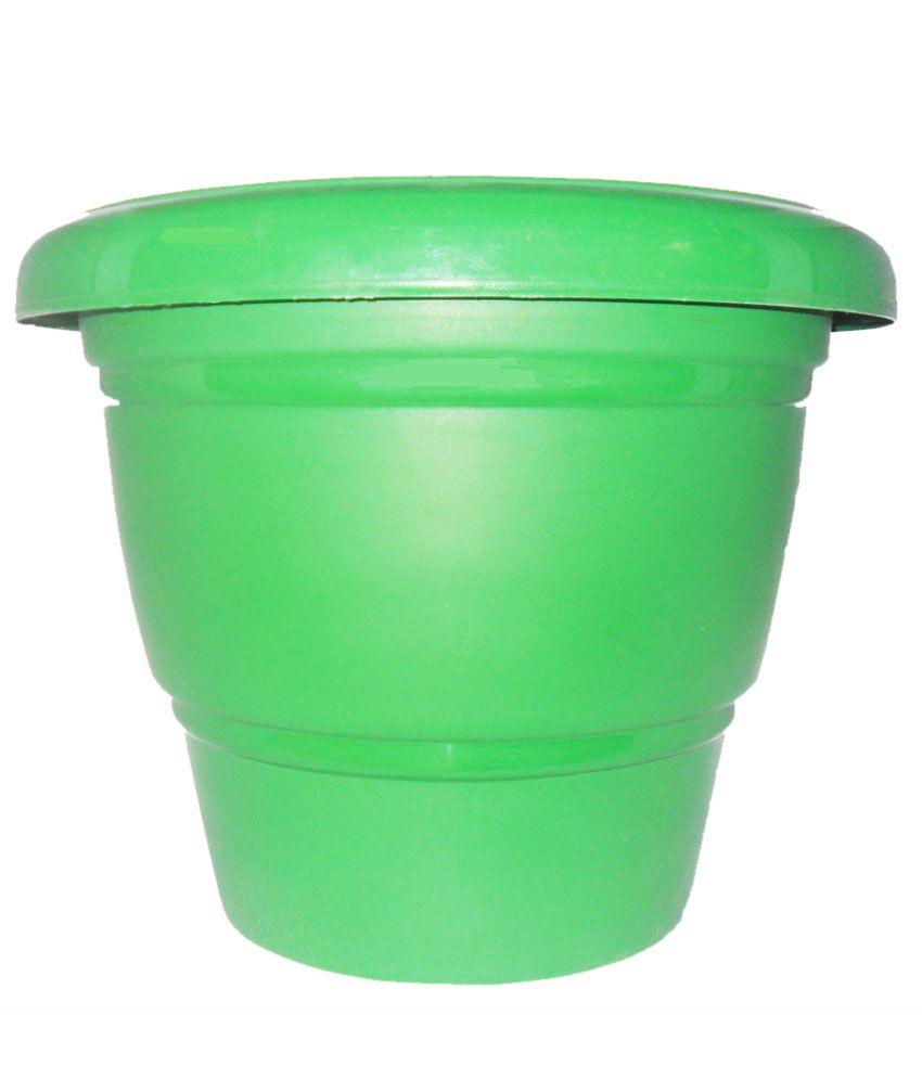 Naina Green Plastic Planter Set of 10 Buy Naina Green Plastic