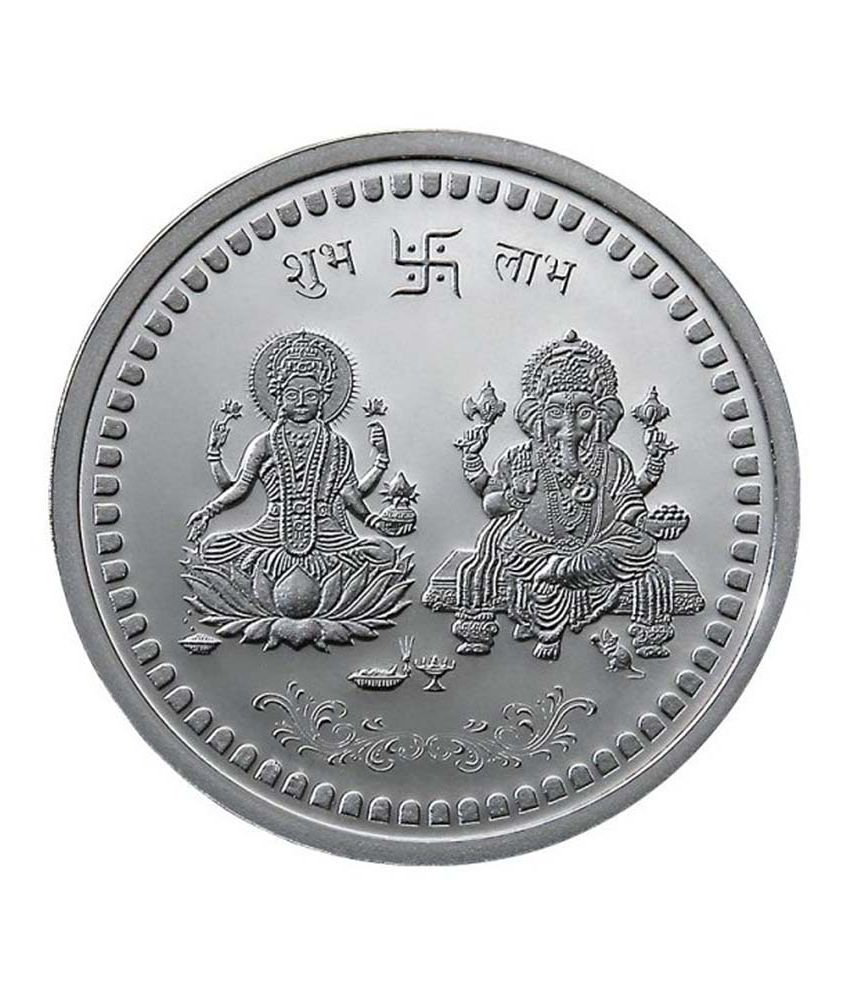 MMTC 92.5 Sterling Silver Ganesh and Lakshmi Silver Coin 5 gms - Set of ...