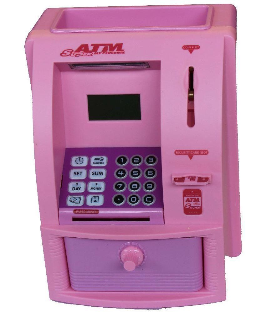 Scrazy Plastic ATM Machine Toy - Pink - Buy Scrazy Plastic ATM Machine ...