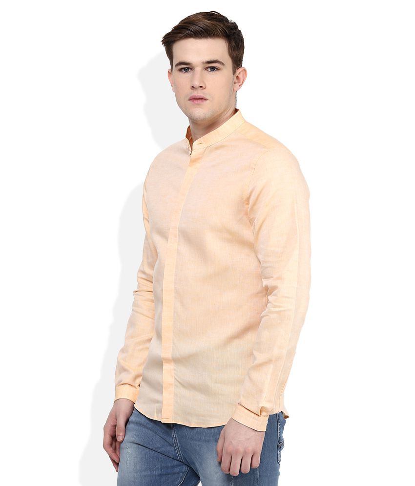 United Colors Of Benetton Orange Slim Fit Shirt - Buy ...