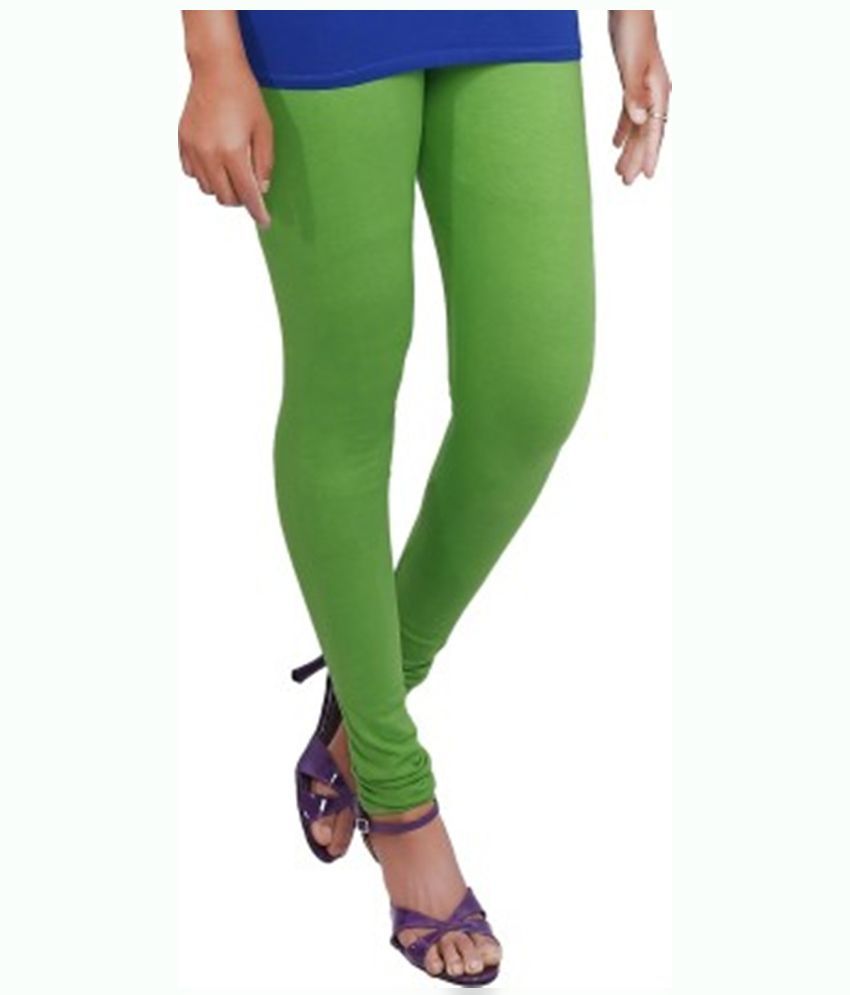 Hirshita Leggings Green Cotton Lycra 