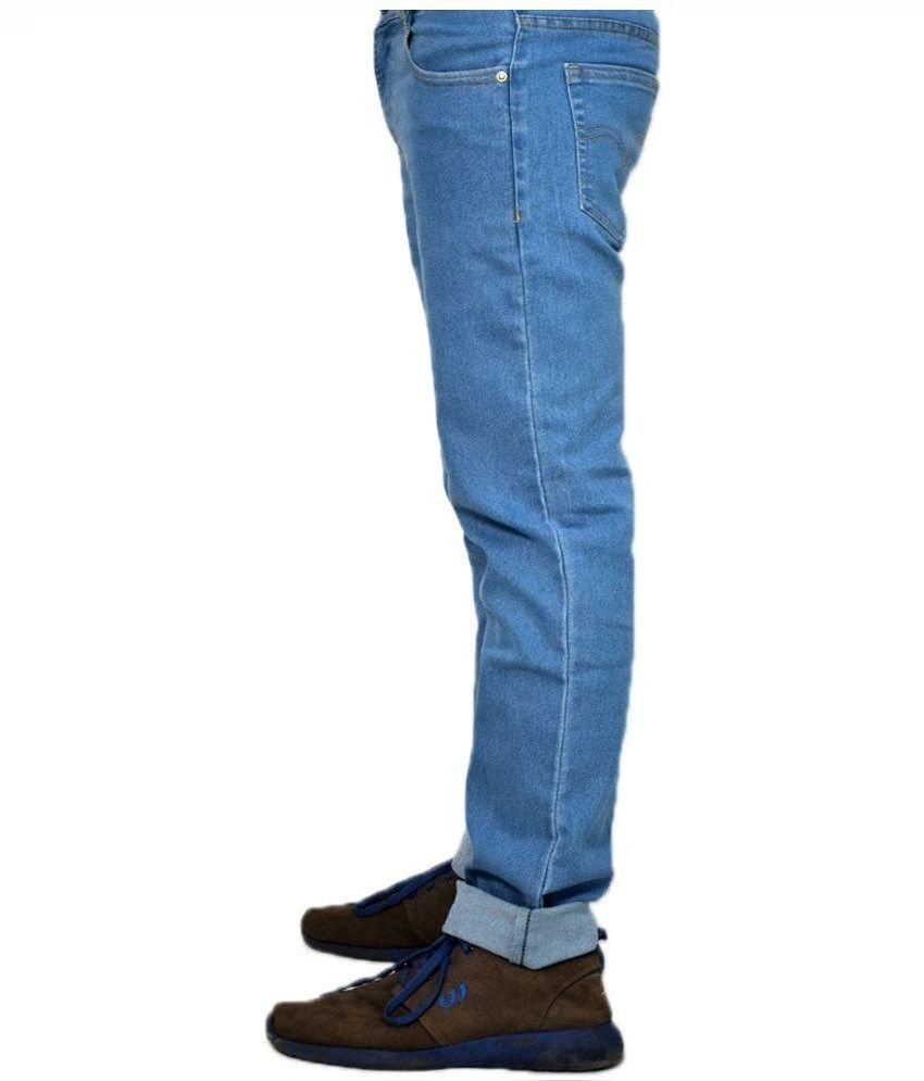 Koutons Blue Regular Fit Solid Jeans - Buy Koutons Blue Regular Fit ...