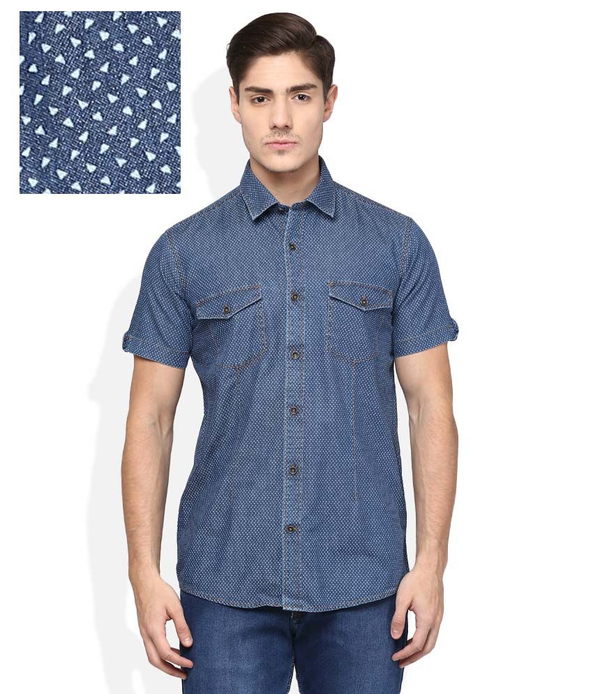 Monte Carlo Navy Blue Regular Fit Denim 