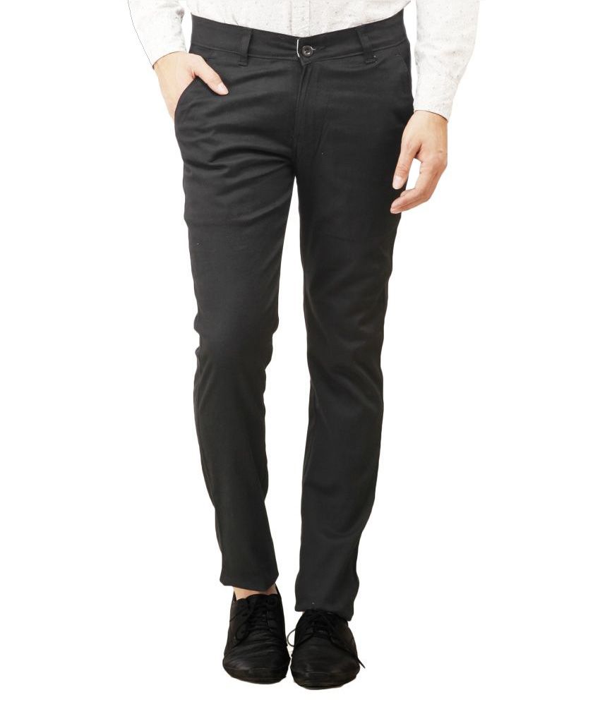 black slim fit trousers womens