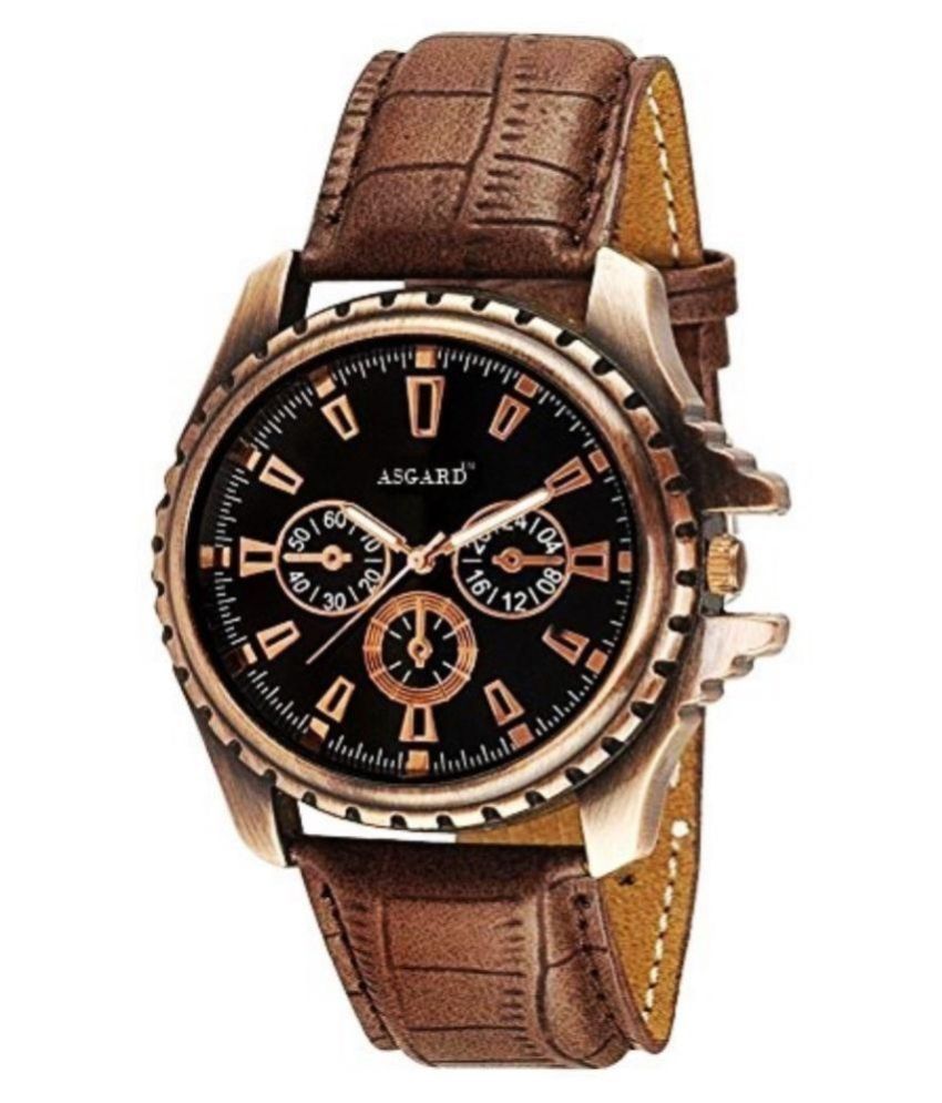 Asgard Brown Analog Watch - Buy Asgard Brown Analog Watch Online at