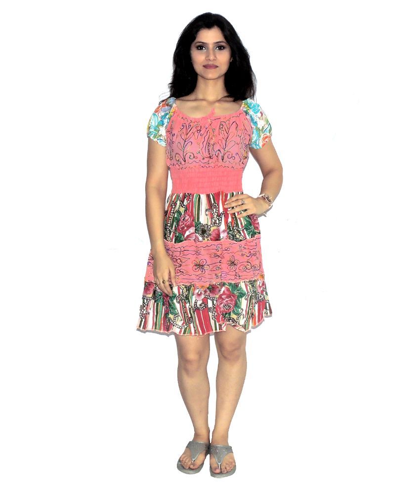 Indian Fashion guru Multi Color Rayon Dresses Buy Indian Fashion guru