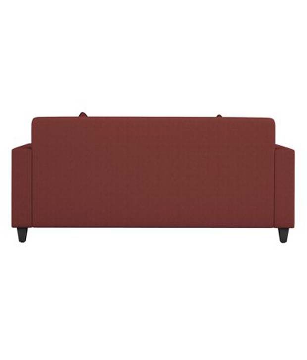 Westido 5 seater sofa set in maroon upholstery with cushions buy ...