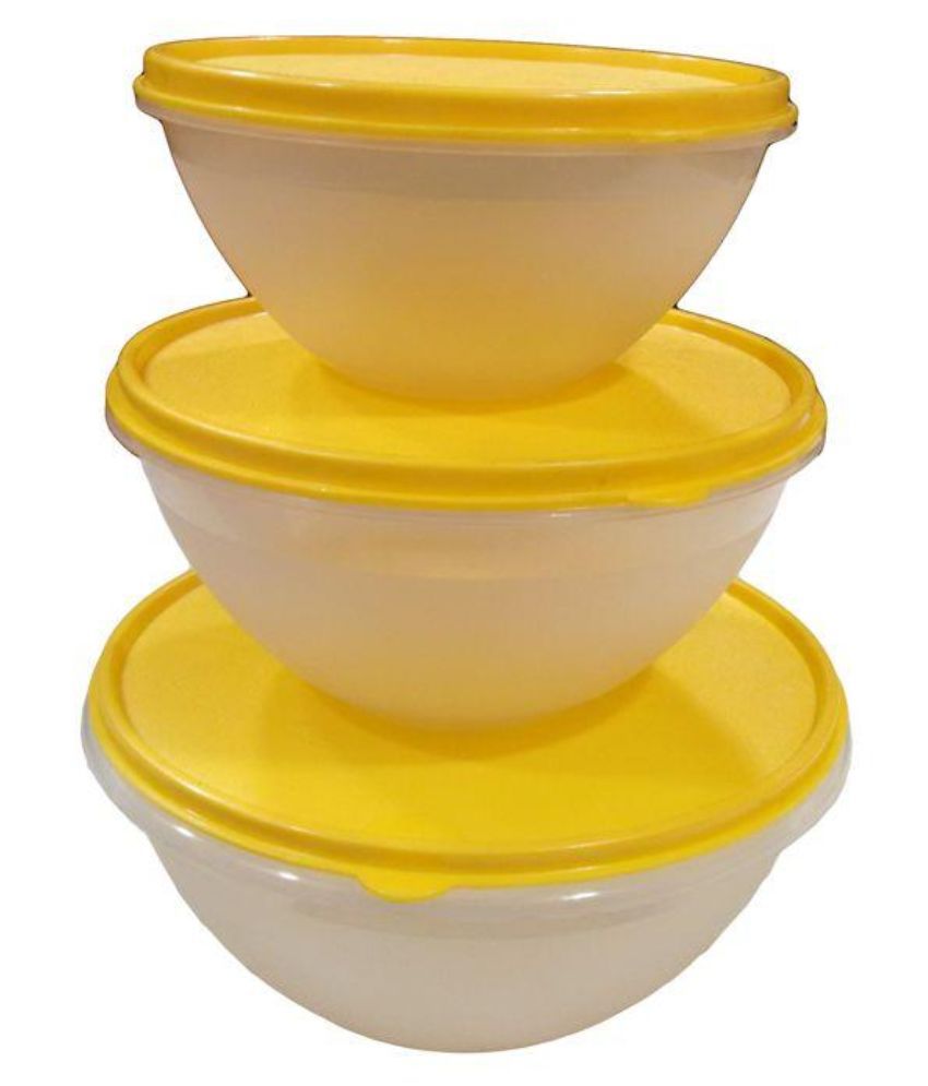 Winnplast Yellow Plastic Lunch Boxes Set of 3 Buy