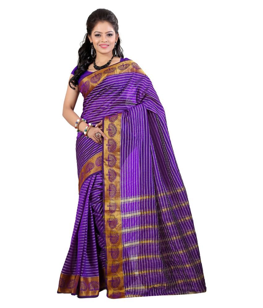 purple cotton sarees