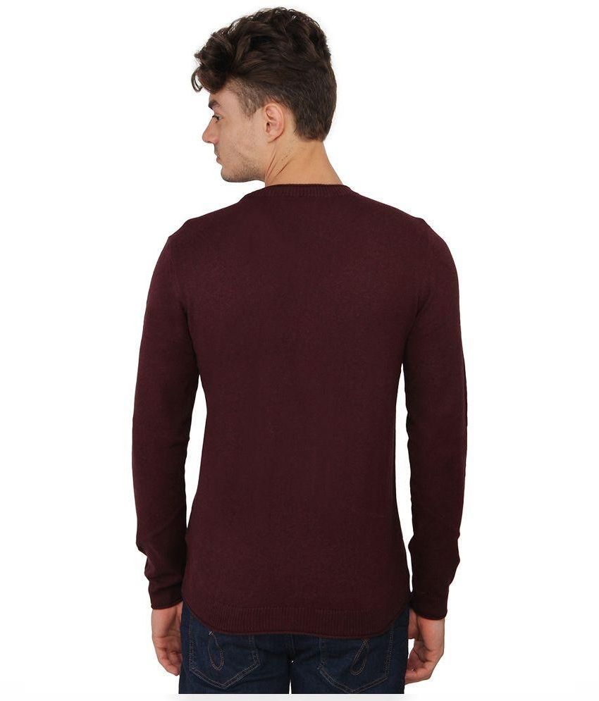 Calvin Klein Maroon V-Neck Sweater - Buy Calvin Klein Maroon V-Neck ...