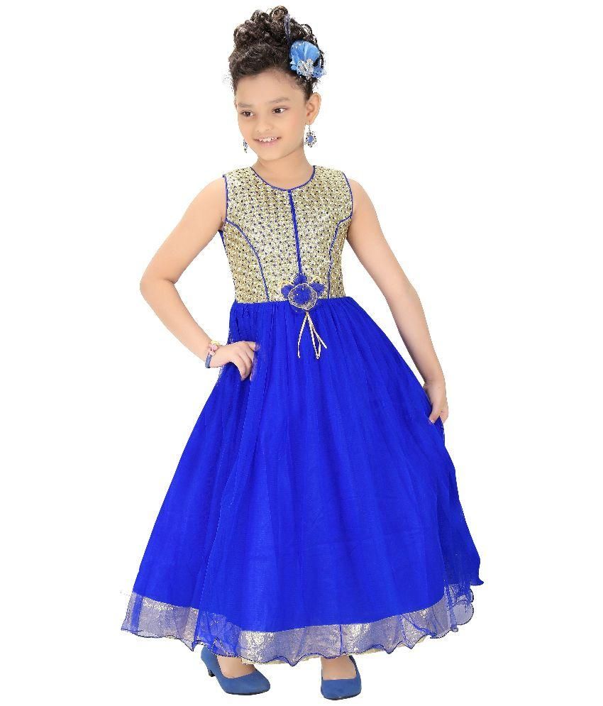 light blue net gown