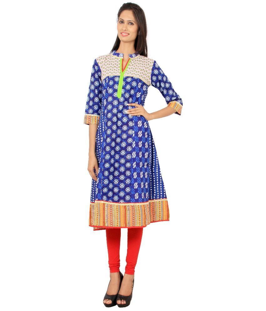 long cotton anarkali kurti