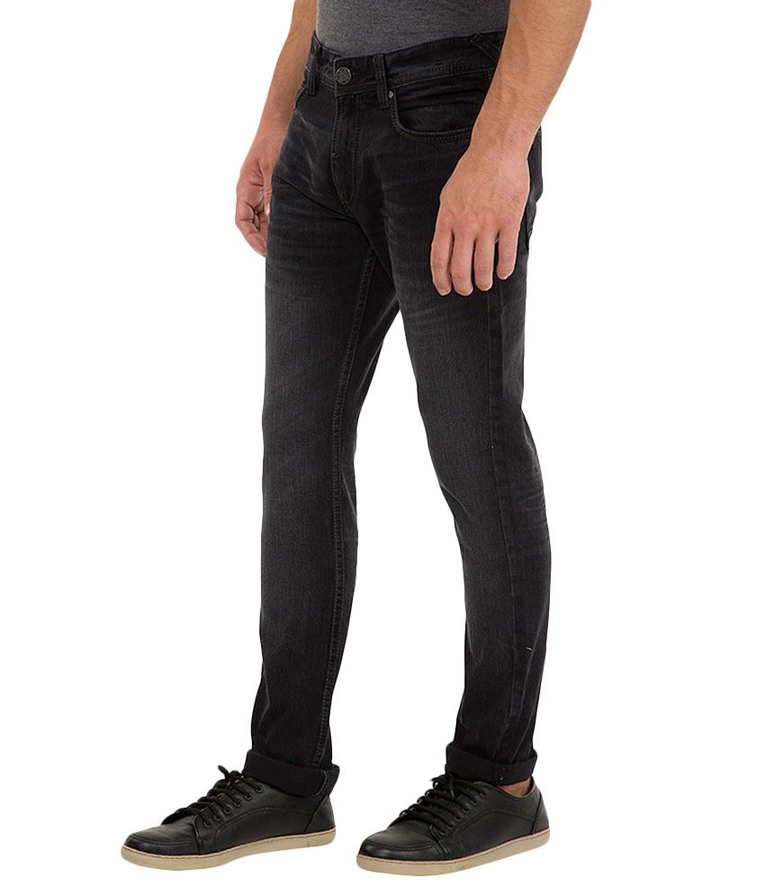 black regular fit jeans