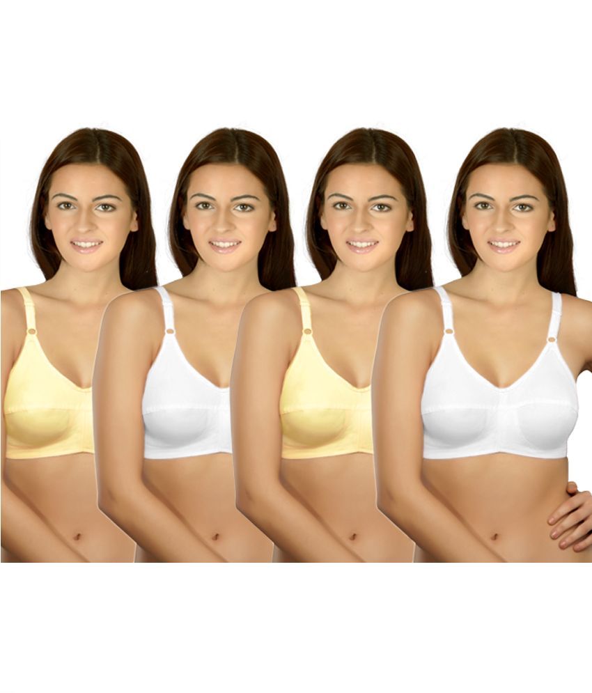     			Selfcare Pack of 4 Cotton Non Padded Women's Everyday Bra ( Multi Color )