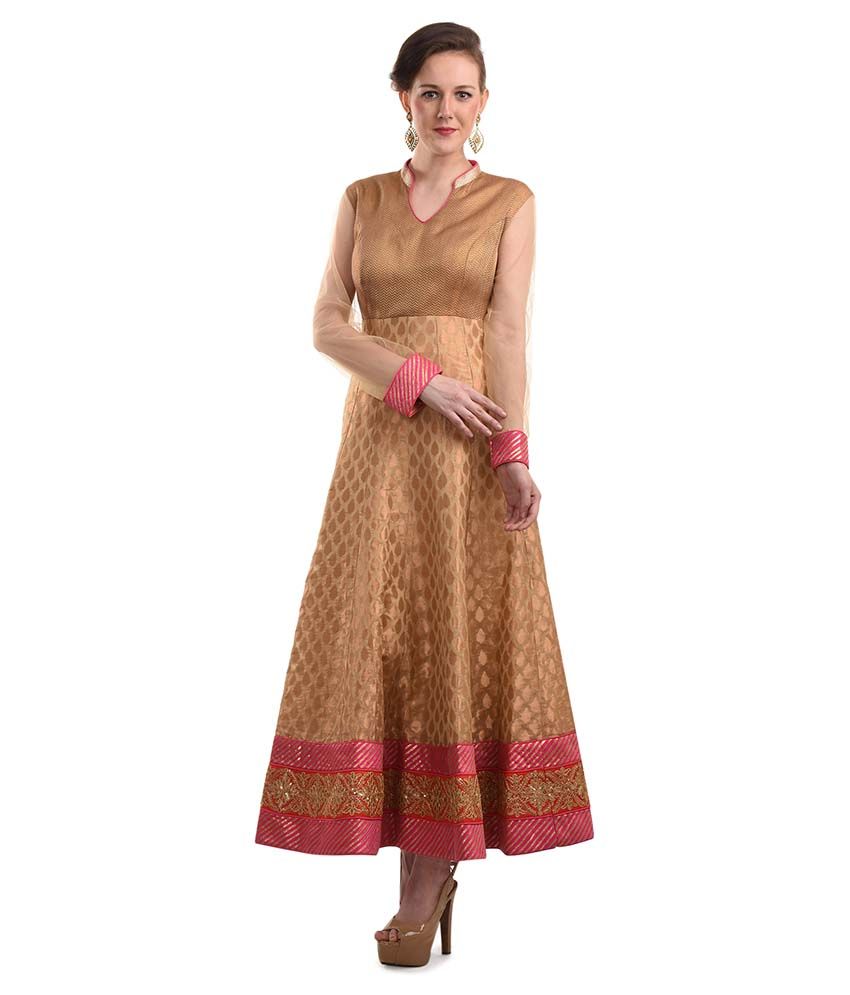 brocade anarkali kurti