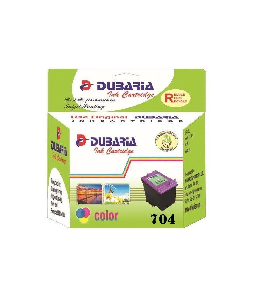 Dubaria 704 Colour Ink Cartridge Compatible For Hp 704 Tricolour