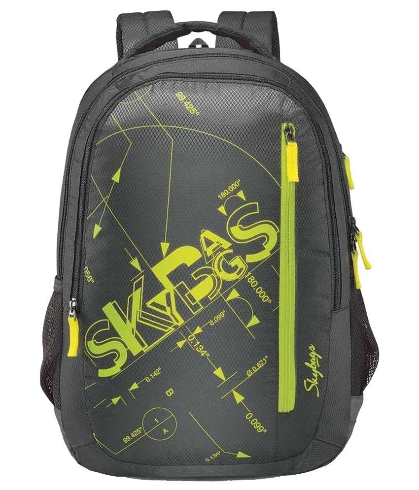 Skybags Grey Polyester Casual Backpack - Buy Skybags Grey Polyester Casual Backpack Online at ...