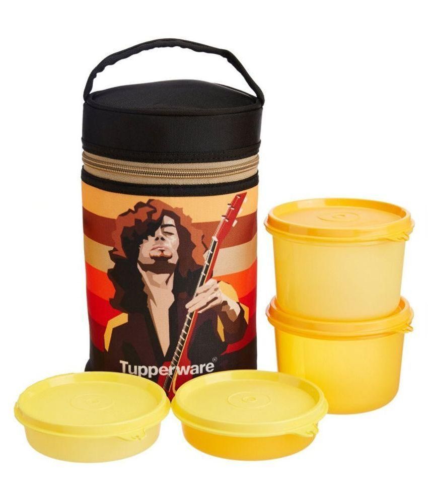 Tupperware Yellow Rocker Lunch Box Set Buy Online at Best Price in