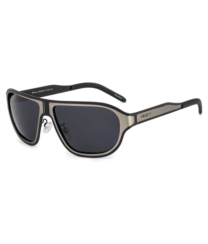 Velocity Black Wrap Around Sunglasses ( VCP89033 ) - Buy Velocity Black ...