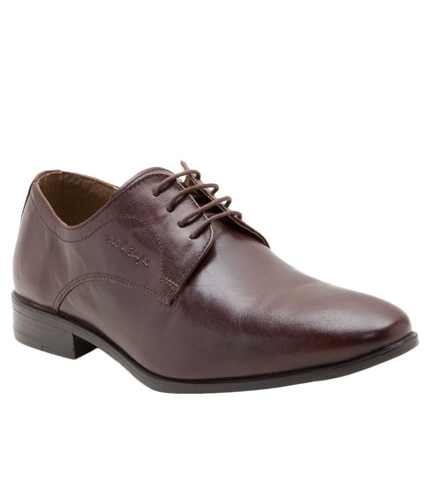 red tape men's dark brown derby shoes
