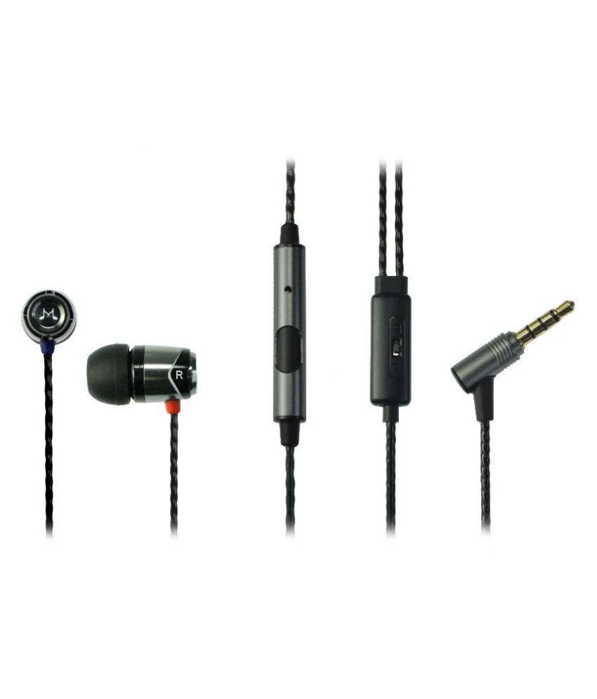 SoundMagic E10S In Ear Wired With Mic Earphones Black