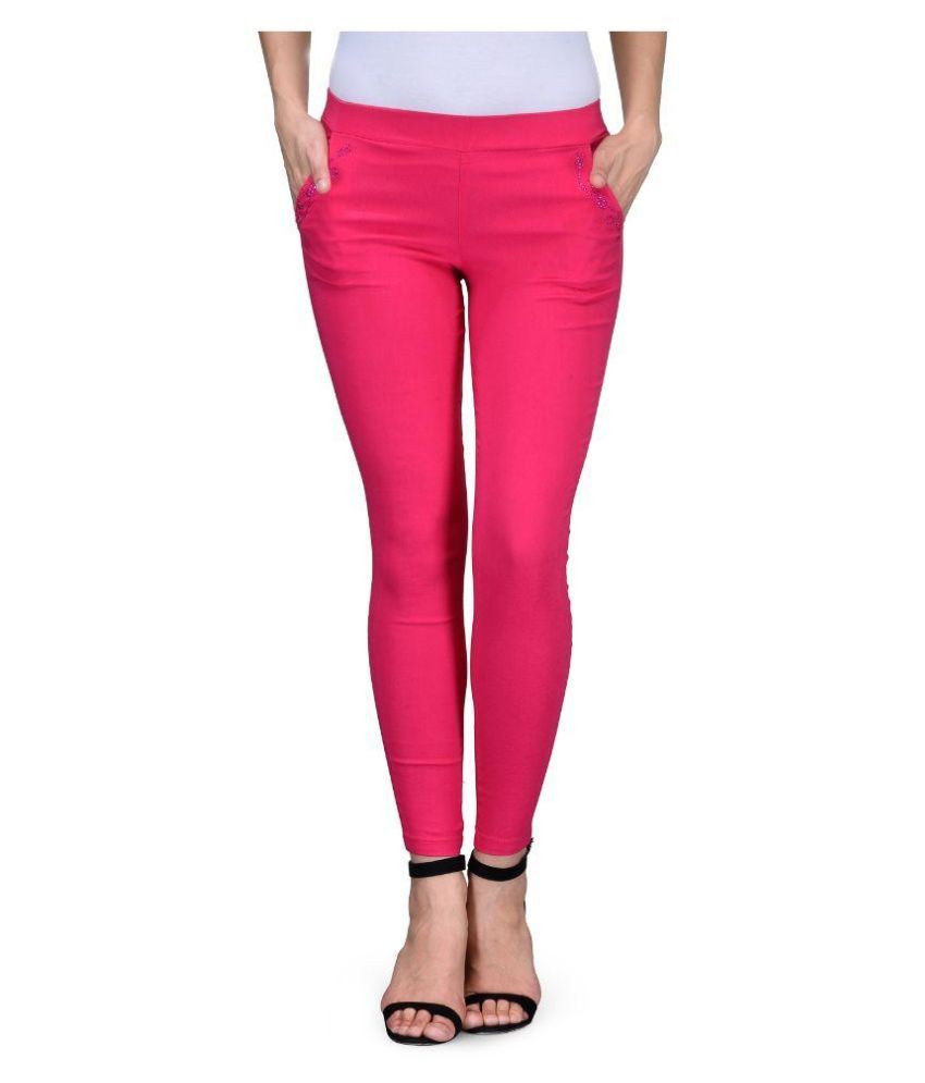 Buy Being Fab Pink Jeggings Skinny Online at Best Prices in India ...