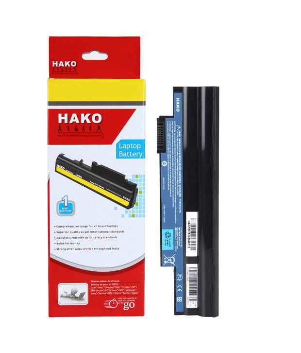     			Hako 4800mAh 6 Cell Laptop Battery For Acer Aspire One D255 D260 722 AL10A31 AL10B31 AL10BW AL10G31