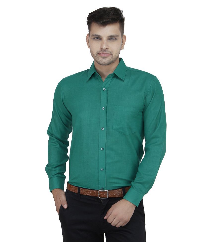 leaf green colour shirt