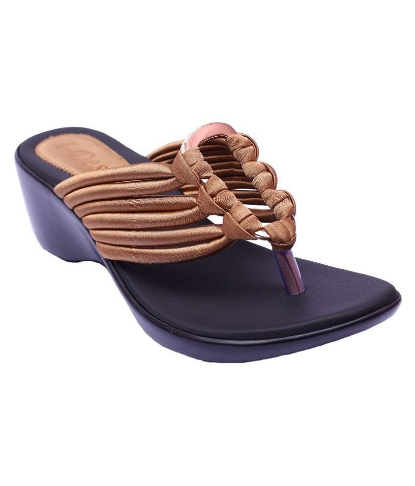 I Design Brown Wedges Heels Price in India- Buy I Design Brown Wedges Heels Online at Snapdeal