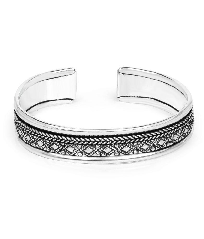 Johareez Silver Alloy Kada Buy Johareez Silver Alloy Kada Online in