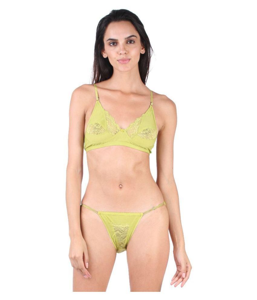 lime green lace bralette