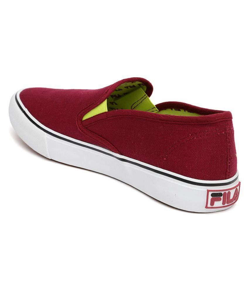 maroon fila shoes