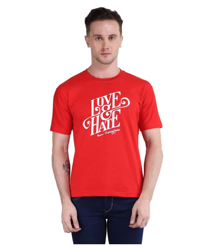     			British Terminal Red Round T Shirt