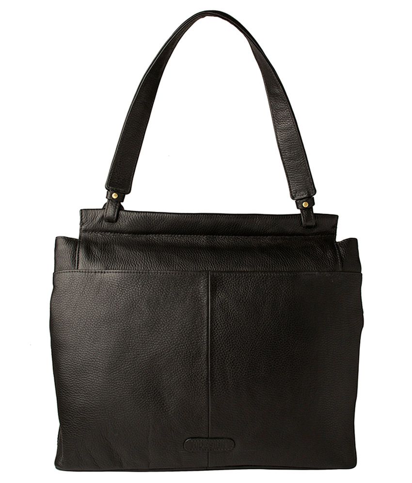 Hidesign Alhena 01 Black Leather Ladies Shoulder Bag - Buy Hidesign Alhena 01 Black Leather 