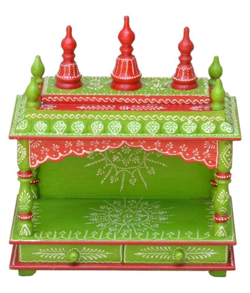 Kavya Crafts Multicolour Wooden Mandir