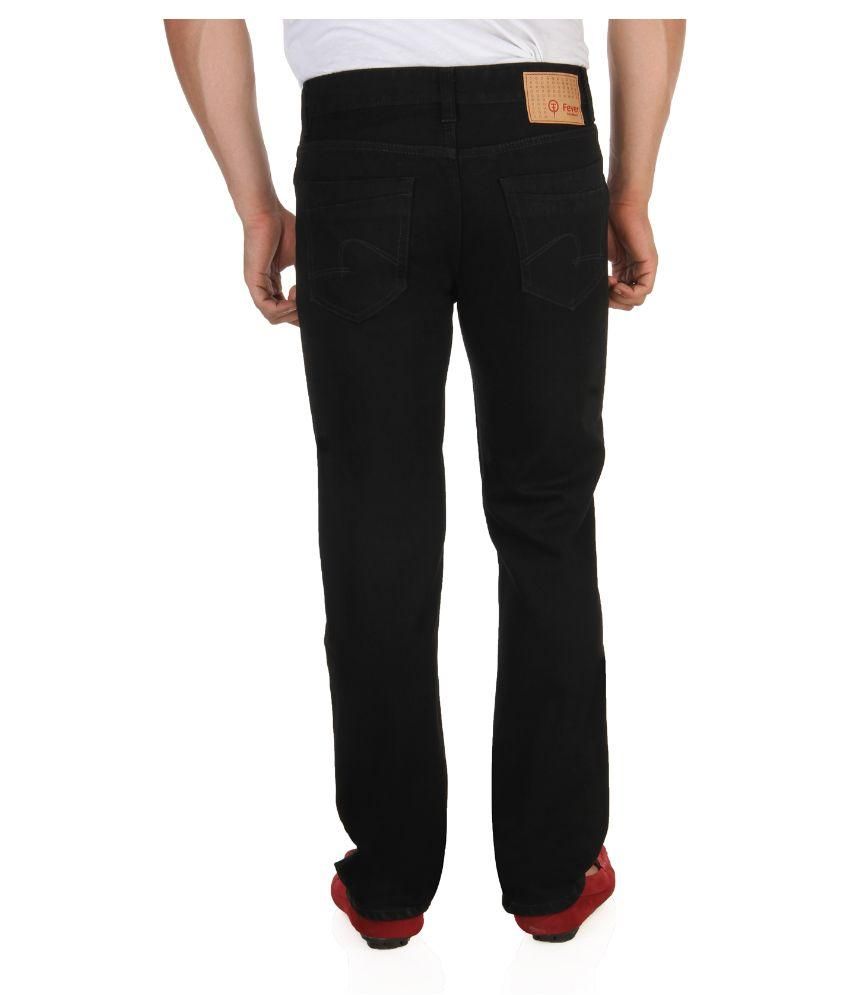 black regular fit jeans