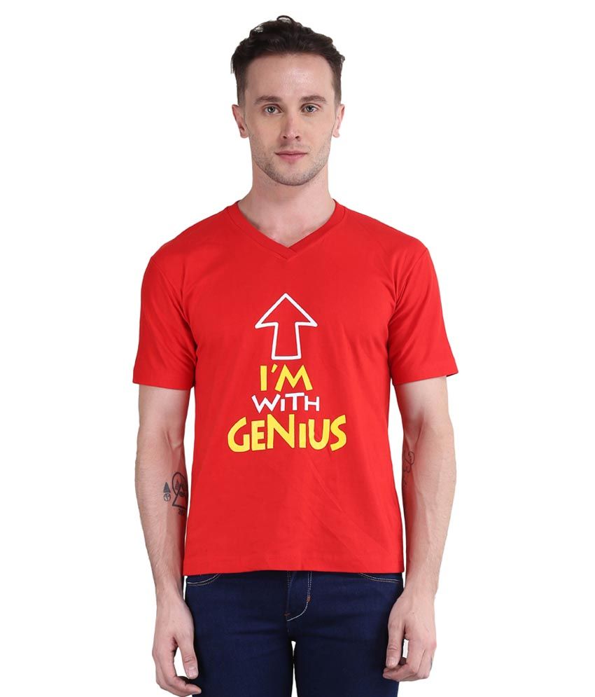     			British Terminal Red V-Neck T Shirt