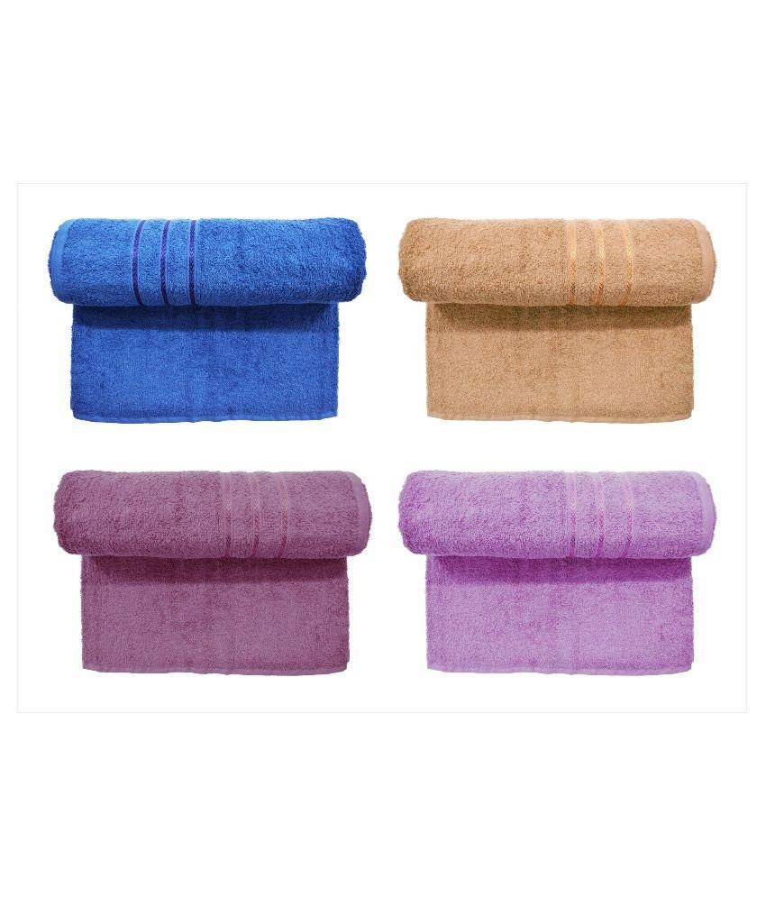Bombay Dyeing Multicolour Cotton Bath Towels Set of 4 Buy Bombay